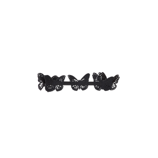 Elastic butterfly-appliqued garter