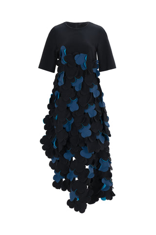 Scalloped Asymmetric Hem Dress