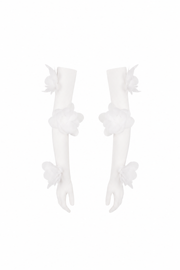 Festiva Biflex Gloves in Milk White