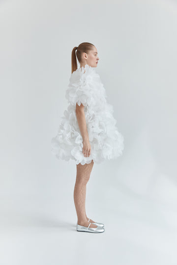 Peony Sweet Dress in milk white