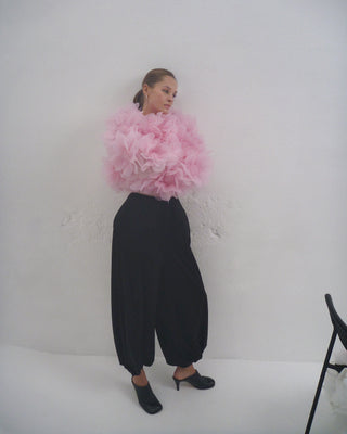 Peony Soft Bomber Jacket in light pink