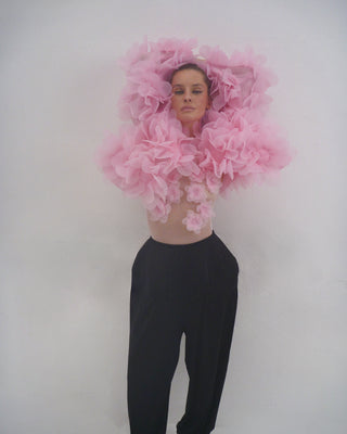 Peony Soft Bomber Jacket in light pink