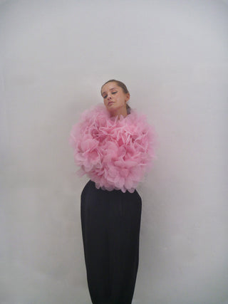 Peony Soft Bomber Jacket in light pink