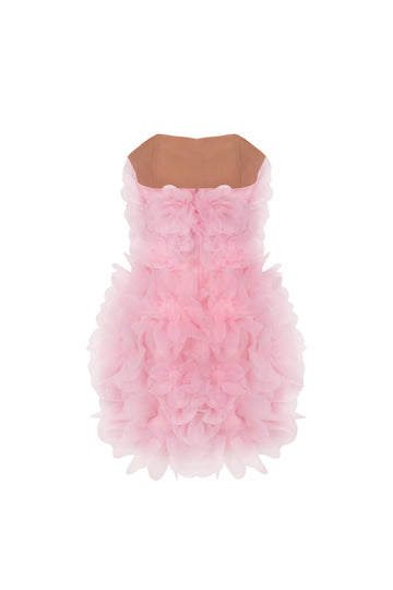 Corset Peony Dress in Light Pink