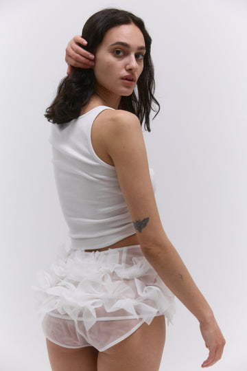 Спідня білизна з рюшами Lou біла