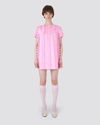 Mini dress with laser-cut heart appliques MORE LOVE