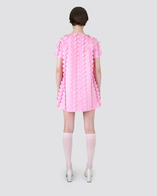 Mini dress with laser-cut heart appliques MORE LOVE